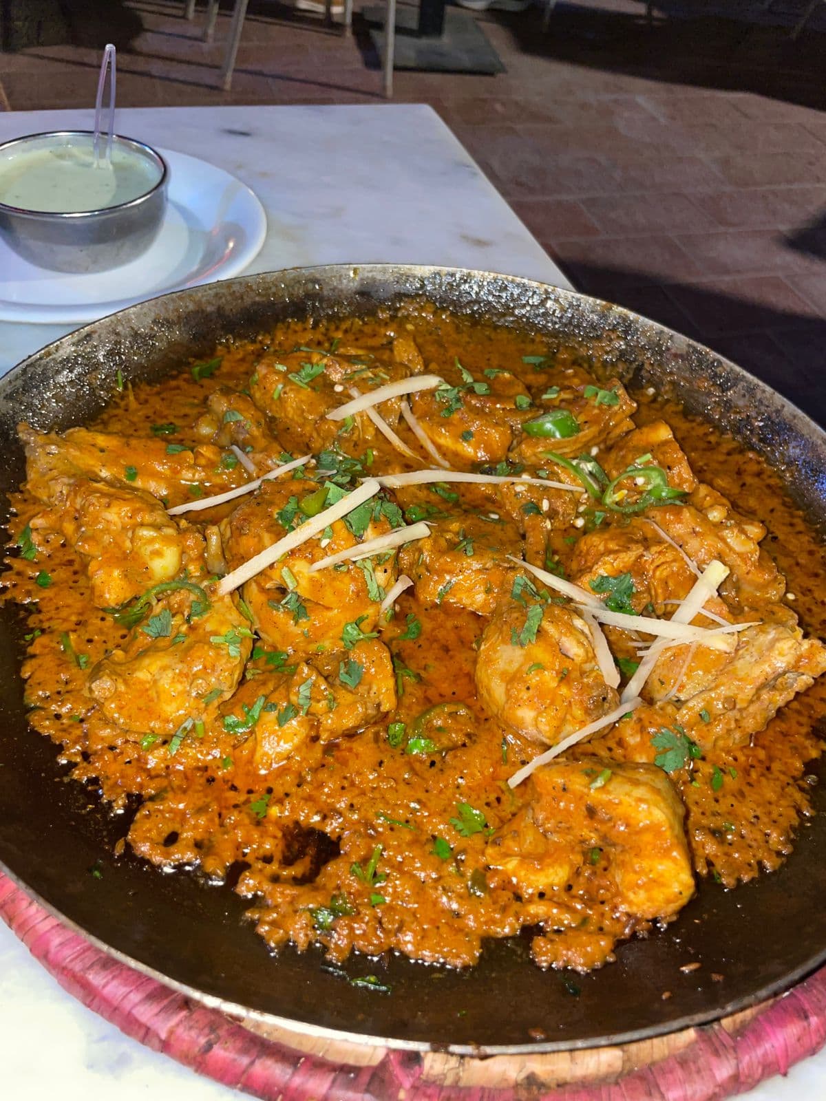 Delicious curry dish with herbs