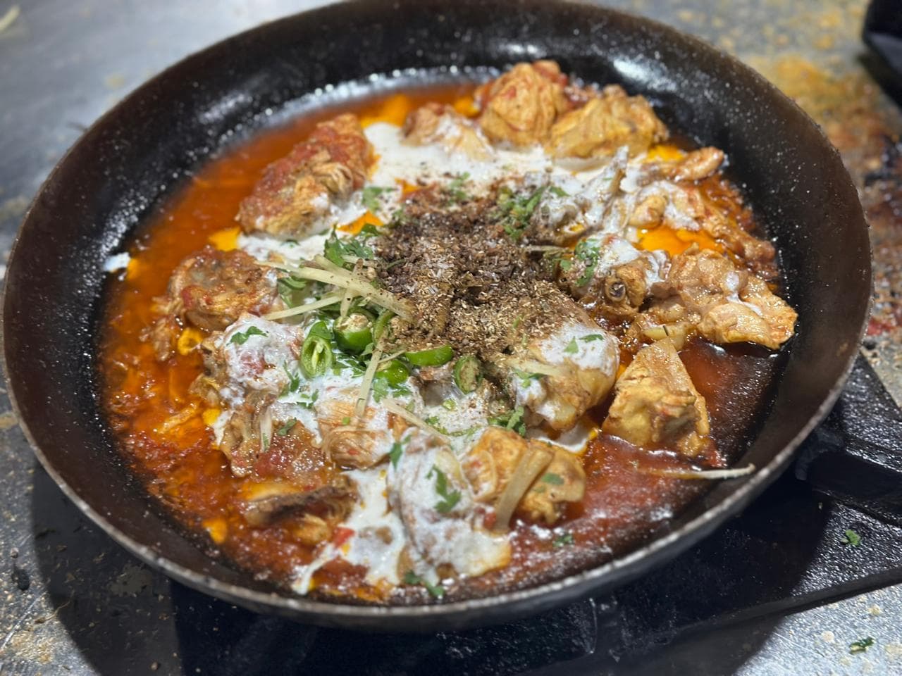 Traditional meal with rice and sides